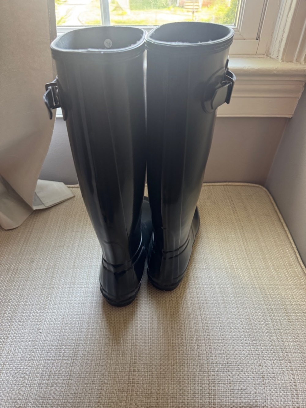 Hunter Glossy Black Tall Rain Boots - Picture 4 of 7